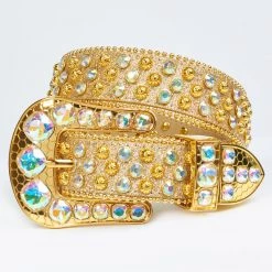 Milano Belt - Stones And Studs - Multi And Gold