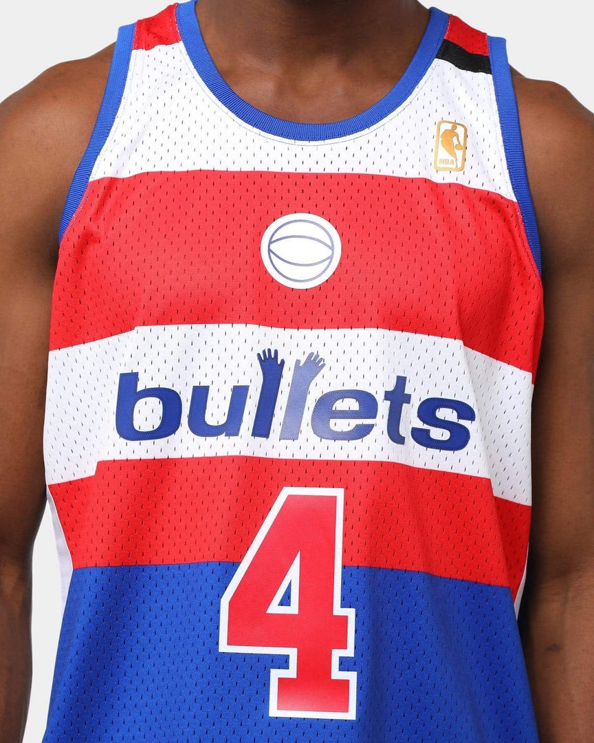 Mitchell & Ness Jersey - Bullets Chris Webber 4 - Red And Royal - SMJYCP19069 2 Mitchell & Ness Jersey - Bullets Chris Webber 4 - Red And Royal - SMJYCP19069