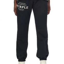 PURPLE-BRAND Purple Brand Sweatpants - Signs And Wonders Wash Black - P407 Shop All