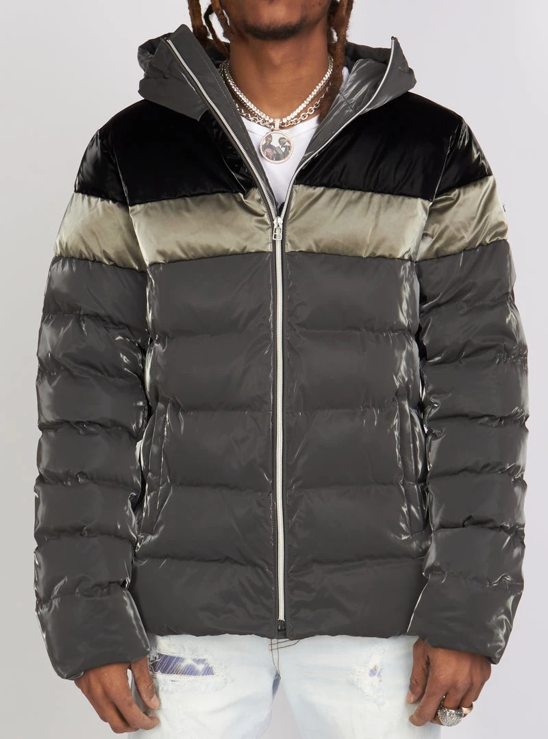 Shop All Woodpecker Jacket - Sparrow Sleek Puffer - Grey And Black - WPM004 1 Shop All Woodpecker Jacket - Sparrow Sleek Puffer - Grey And Black - WPM004