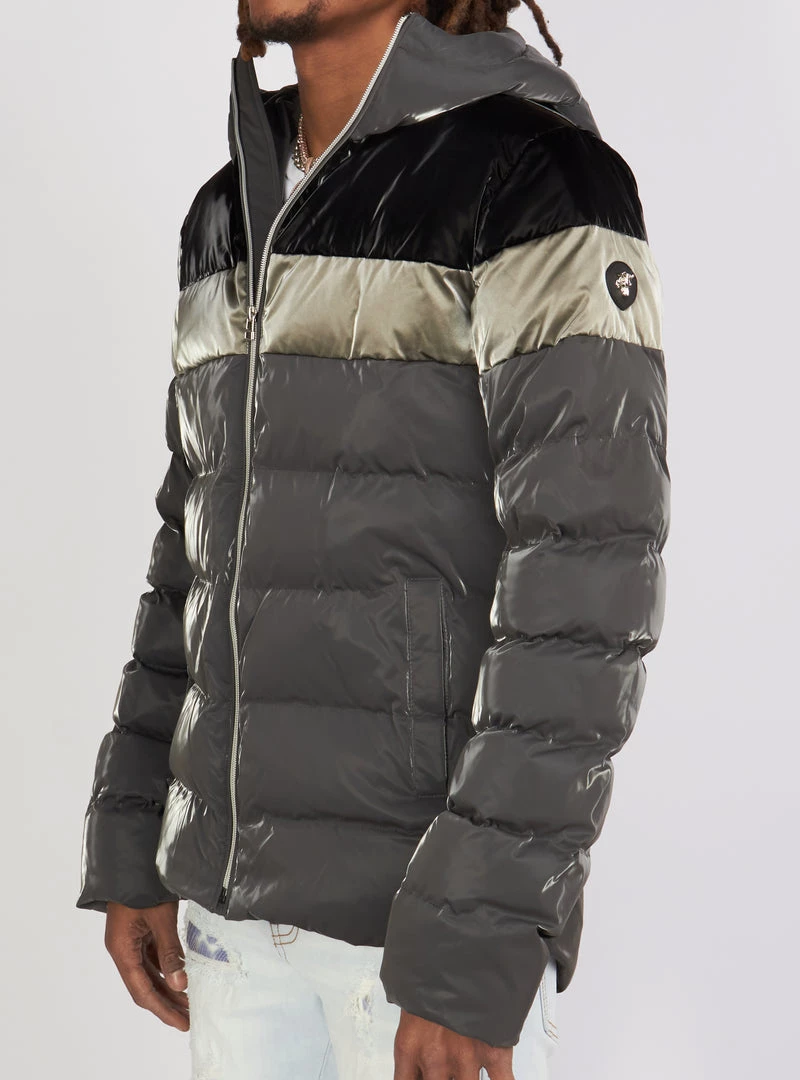 Shop All Woodpecker Jacket - Sparrow Sleek Puffer - Grey And Black - WPM004 2 Shop All Woodpecker Jacket - Sparrow Sleek Puffer - Grey And Black - WPM004