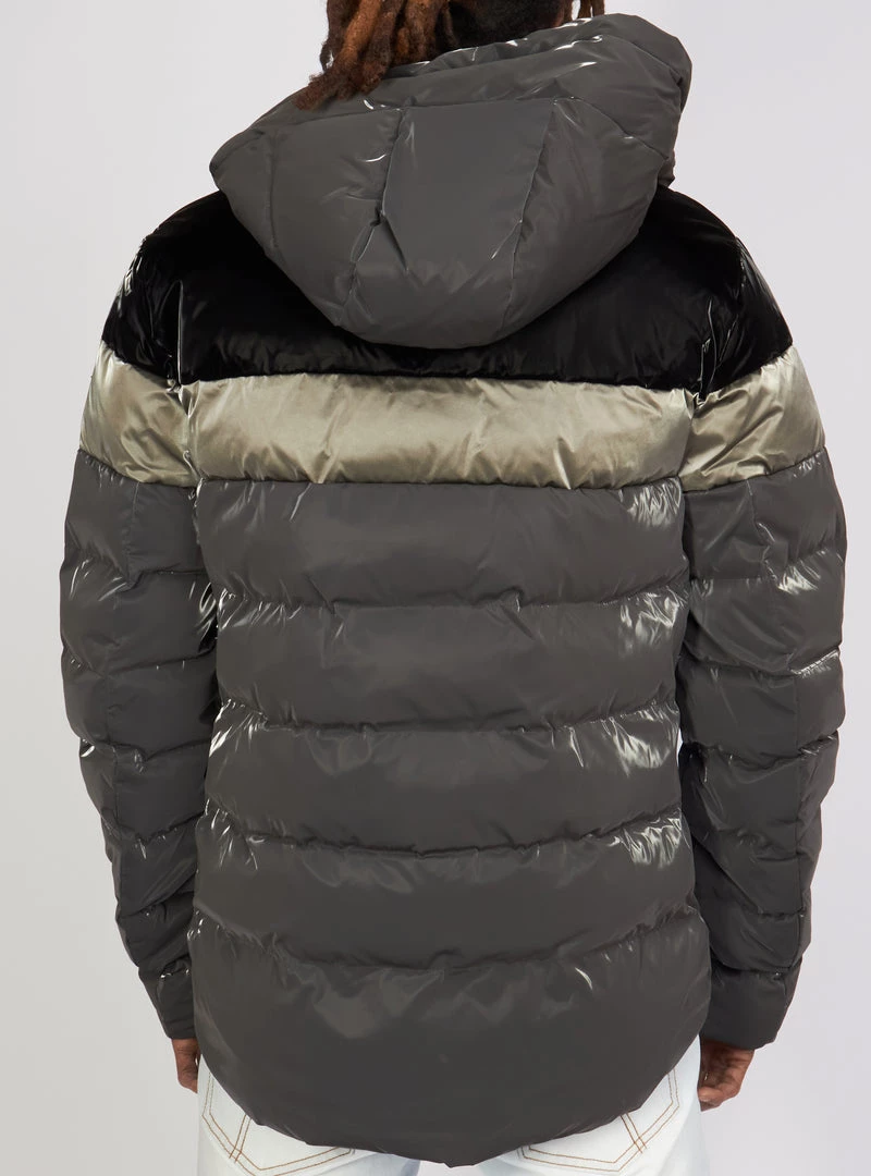 Shop All Woodpecker Jacket - Sparrow Sleek Puffer - Grey And Black - WPM004 3 Shop All Woodpecker Jacket - Sparrow Sleek Puffer - Grey And Black - WPM004