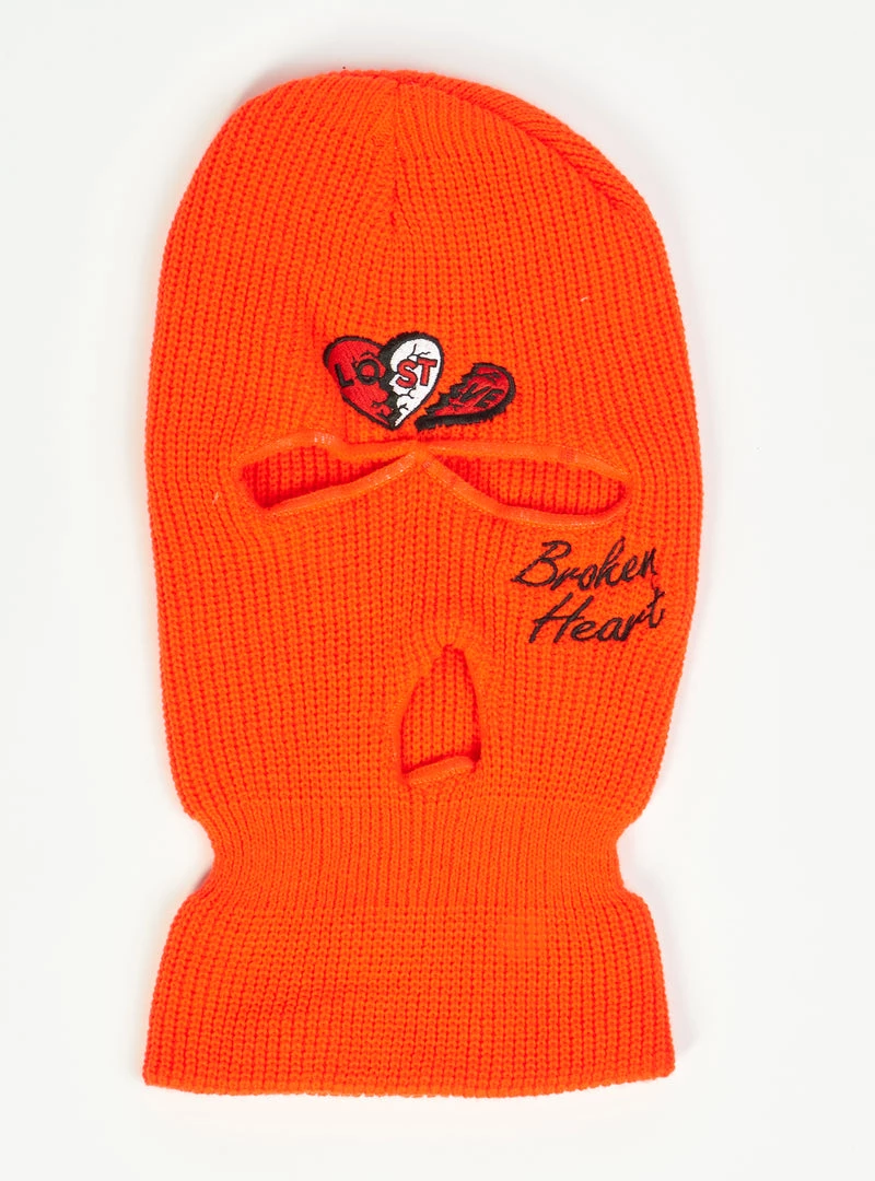 Muka Headwear - Lost Love Ski Mask - ORANGE - MUSK2122 1 Muka Headwear - Lost Love Ski Mask - ORANGE - MUSK2122