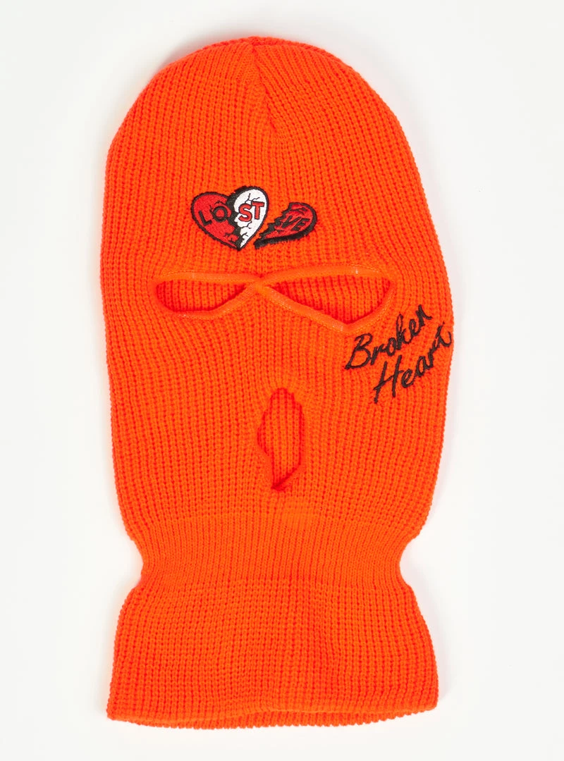 Muka Headwear - Lost Love Ski Mask - ORANGE - MUSK2122 2 Muka Headwear - Lost Love Ski Mask - ORANGE - MUSK2122