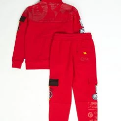 Cookies Sweatsuit - Mile Fleece Pullover - Red - 1555H5494