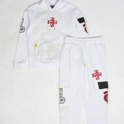 Shop All Cookies Sweatsuit - Mile Fleece Pullover - White - 1555H5494