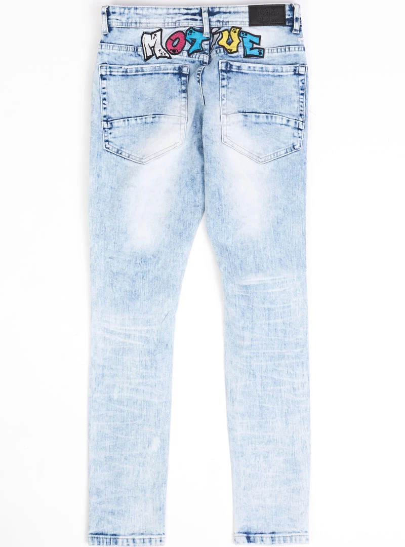 Motive Denim Jeans - Graffiti - Light Blue - M60 Shop All 2 Motive Denim Jeans - Graffiti - Light Blue - M60 Shop All