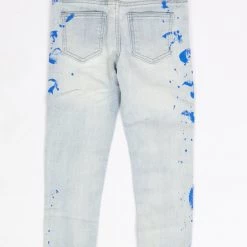 Vengeance78 DNA KIDS JEANS - LIGHT WASH - BLUE PAINT & STONES - NK04 Shop All