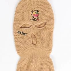 Shop All Muka Headwear - No Fear Bear Ski Mask - OATMEAL - MUSK2117