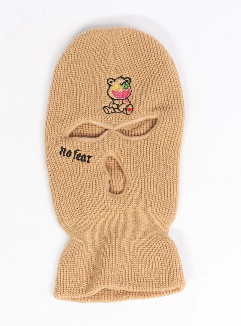 Shop All Muka Headwear - No Fear Bear Ski Mask - OATMEAL - MUSK2117 1 Shop All Muka Headwear - No Fear Bear Ski Mask - OATMEAL - MUSK2117