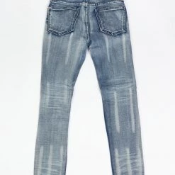 Ops Kids Jeans - Biker Knee Patch - Medium Blue And Black - OPS2001GK Shop All