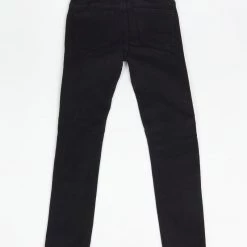 Ops Kids Jeans - Biker Knee Patch - Jet Black And Red - OPS2001GK