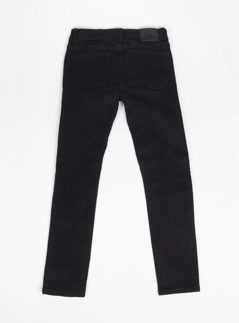 Ops Kids Jeans - Biker Knee Patch - Jet Black And Red - OPS2001GK 2 Ops Kids Jeans - Biker Knee Patch - Jet Black And Red - OPS2001GK