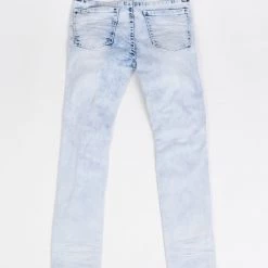 Ops Kids Jeans - Biker Knee Patch - Bleach And Grey - OPS2001GK