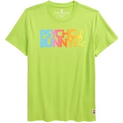 Psycho Bunny T-Shirt - Sheffield Foil - Electric Lime - B6U144N1PC