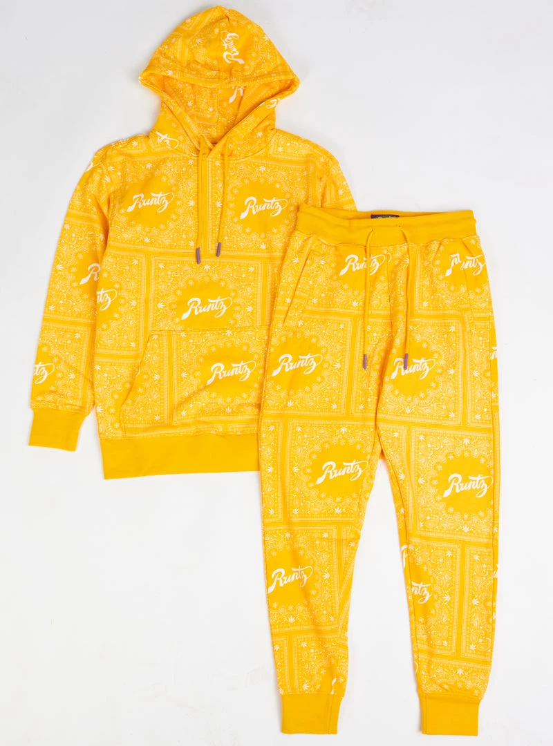 Shop All Runtz Jogger Set - Bandana - Yellow - 321-33685 1 Shop All Runtz Jogger Set - Bandana - Yellow - 321-33685