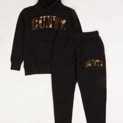 Shop All Runtz Jogger Set - Camo Logo - Black And Green - 321-33686