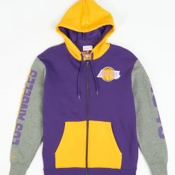 Shop All Mitchell & Ness Hoodie - Full Zip LA Lakers - Purple - FPZP1179