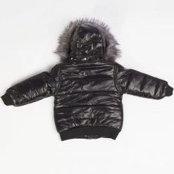 Elite Kids Puffer Jacket - Diamonds Bear - Black - 570-JR
