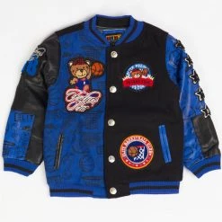 Shop All Elite Kids Jacket - Patch Varsity - Royal And Black - 4072-JR