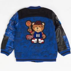 Shop All Elite Kids Jacket - Patch Varsity - Royal And Black - 4072-JR