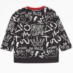 Elite Kids Shirt - Graffiti - Black And Red - 4085-JR Shop All