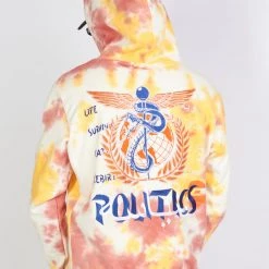 Politics Hoodie - Mikan Tie Dye Zip Up - Yellow And Multi - MIKAN352 Shop All 16 Politics Hoodie - Mikan Tie Dye Zip Up - Yellow And Multi - MIKAN352 Shop All