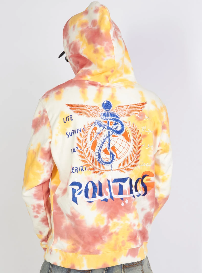 Politics Hoodie - Mikan Tie Dye Zip Up - Yellow And Multi - MIKAN352 Shop All 5 Politics Hoodie - Mikan Tie Dye Zip Up - Yellow And Multi - MIKAN352 Shop All