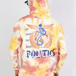 Politics Hoodie - Mikan Tie Dye Zip Up - Yellow And Multi - MIKAN352 Shop All 17 Politics Hoodie - Mikan Tie Dye Zip Up - Yellow And Multi - MIKAN352 Shop All