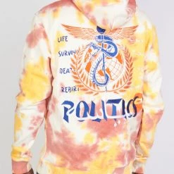 Politics Hoodie - Mikan Tie Dye Zip Up - Yellow And Multi - MIKAN352 Shop All 18 Politics Hoodie - Mikan Tie Dye Zip Up - Yellow And Multi - MIKAN352 Shop All