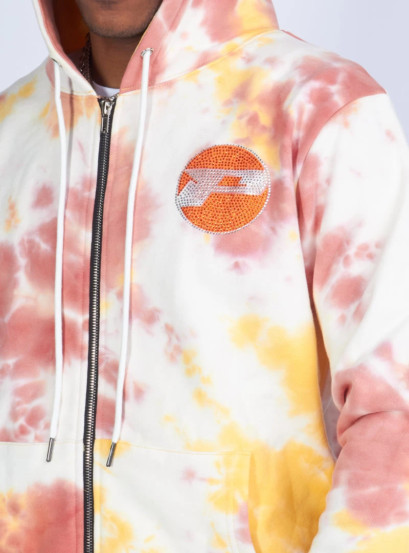 Politics Hoodie - Mikan Tie Dye Zip Up - Yellow And Multi - MIKAN352 Shop All 12 Politics Hoodie - Mikan Tie Dye Zip Up - Yellow And Multi - MIKAN352 Shop All