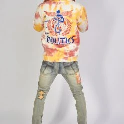 Politics Hoodie - Mikan Tie Dye Zip Up - Yellow And Multi - MIKAN352 Shop All 22 Politics Hoodie - Mikan Tie Dye Zip Up - Yellow And Multi - MIKAN352 Shop All