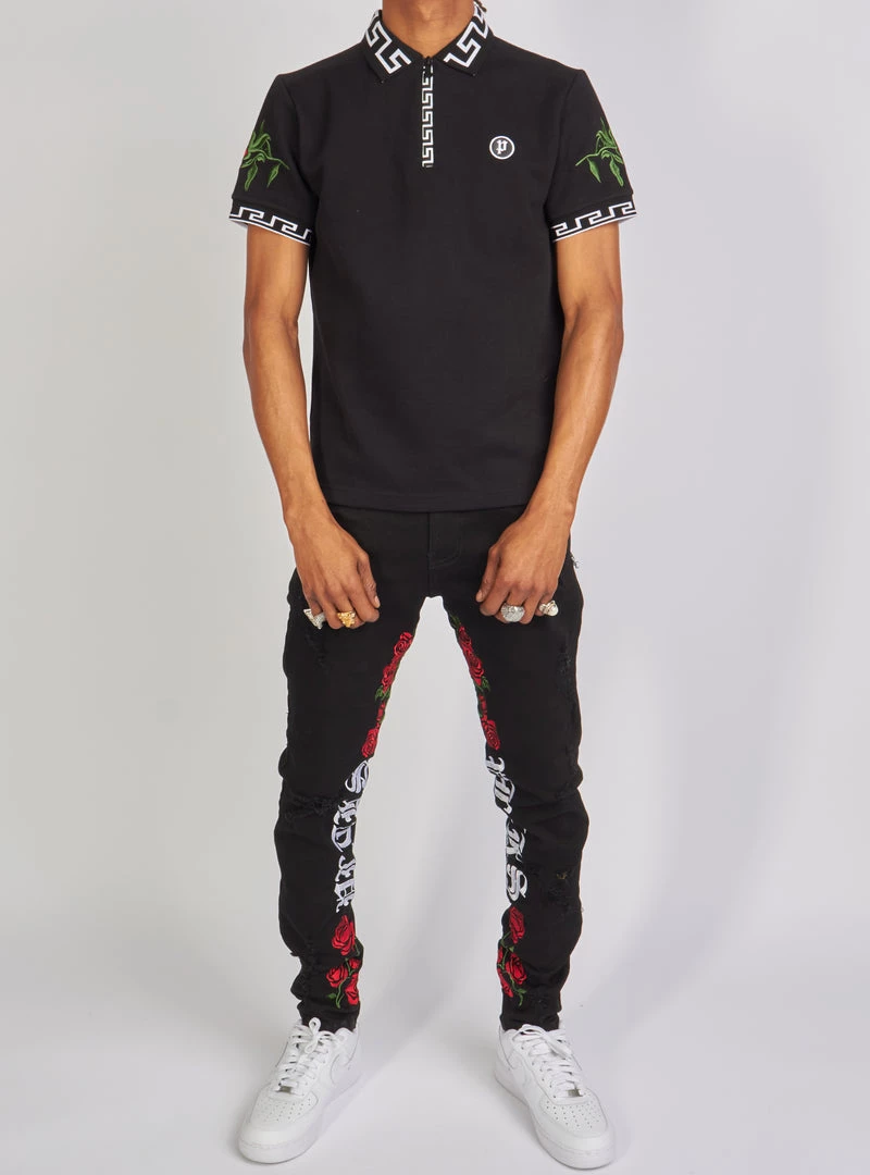 Politics Jeans - Allen Denim - Jet Black And Multi - ALLEN502 8 Politics Jeans - Allen Denim - Jet Black And Multi - ALLEN502