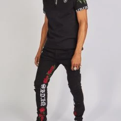 Politics Jeans - Allen Denim - Jet Black And Multi - ALLEN502 17 Politics Jeans - Allen Denim - Jet Black And Multi - ALLEN502