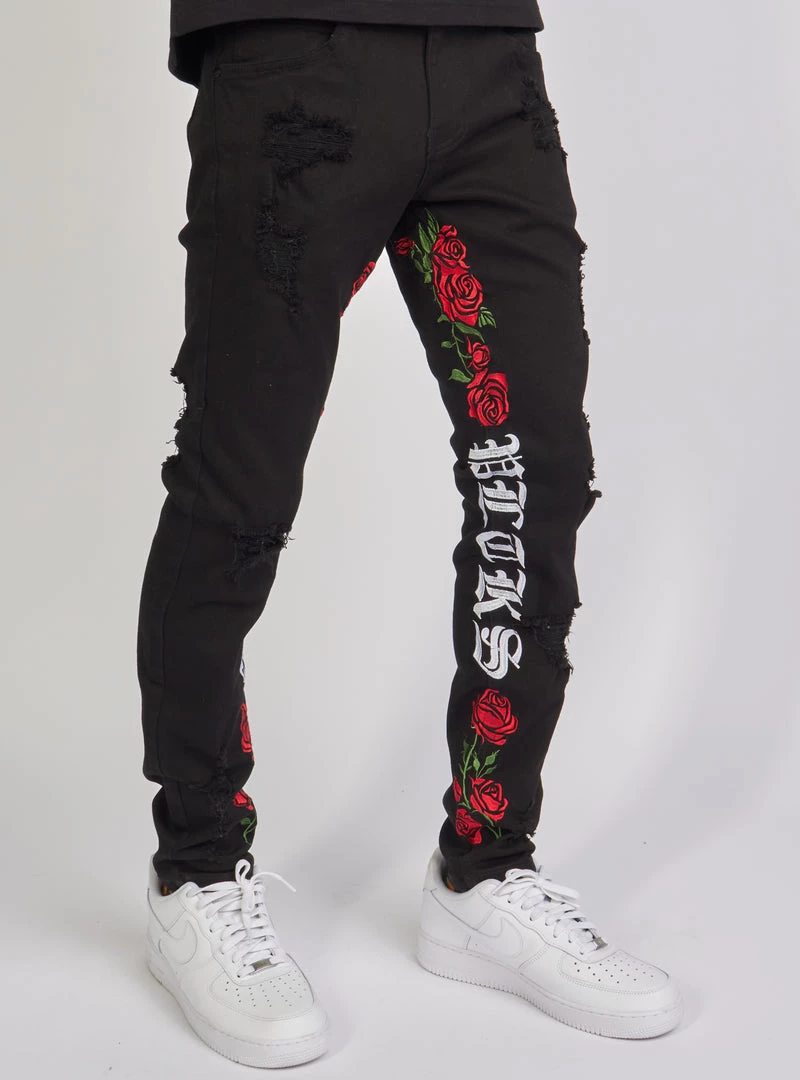 Politics Jeans - Allen Denim - Jet Black And Multi - ALLEN502 3 Politics Jeans - Allen Denim - Jet Black And Multi - ALLEN502