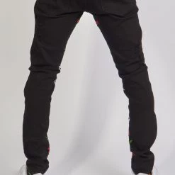 Politics Jeans - Allen Denim - Jet Black And Multi - ALLEN502 12 Politics Jeans - Allen Denim - Jet Black And Multi - ALLEN502