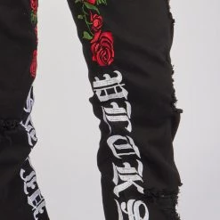 Politics Jeans - Allen Denim - Jet Black And Multi - ALLEN502 13 Politics Jeans - Allen Denim - Jet Black And Multi - ALLEN502