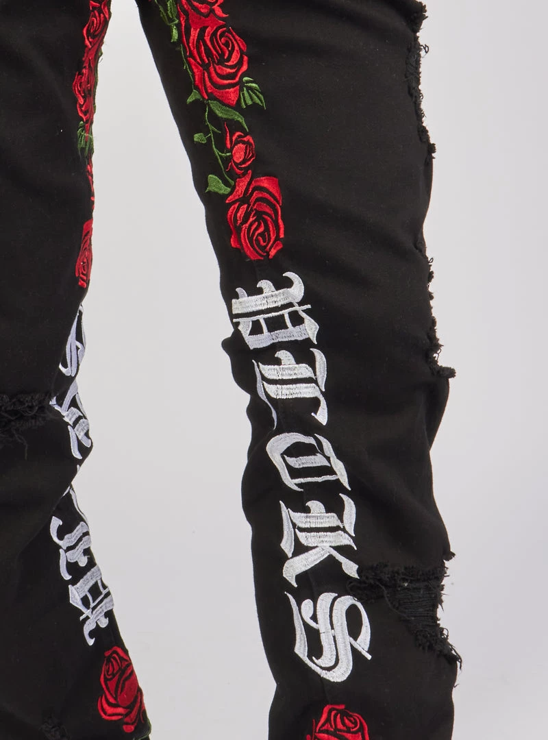 Politics Jeans - Allen Denim - Jet Black And Multi - ALLEN502 5 Politics Jeans - Allen Denim - Jet Black And Multi - ALLEN502