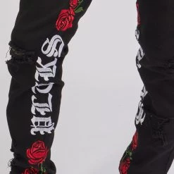 Politics Jeans - Allen Denim - Jet Black And Multi - ALLEN502 14 Politics Jeans - Allen Denim - Jet Black And Multi - ALLEN502