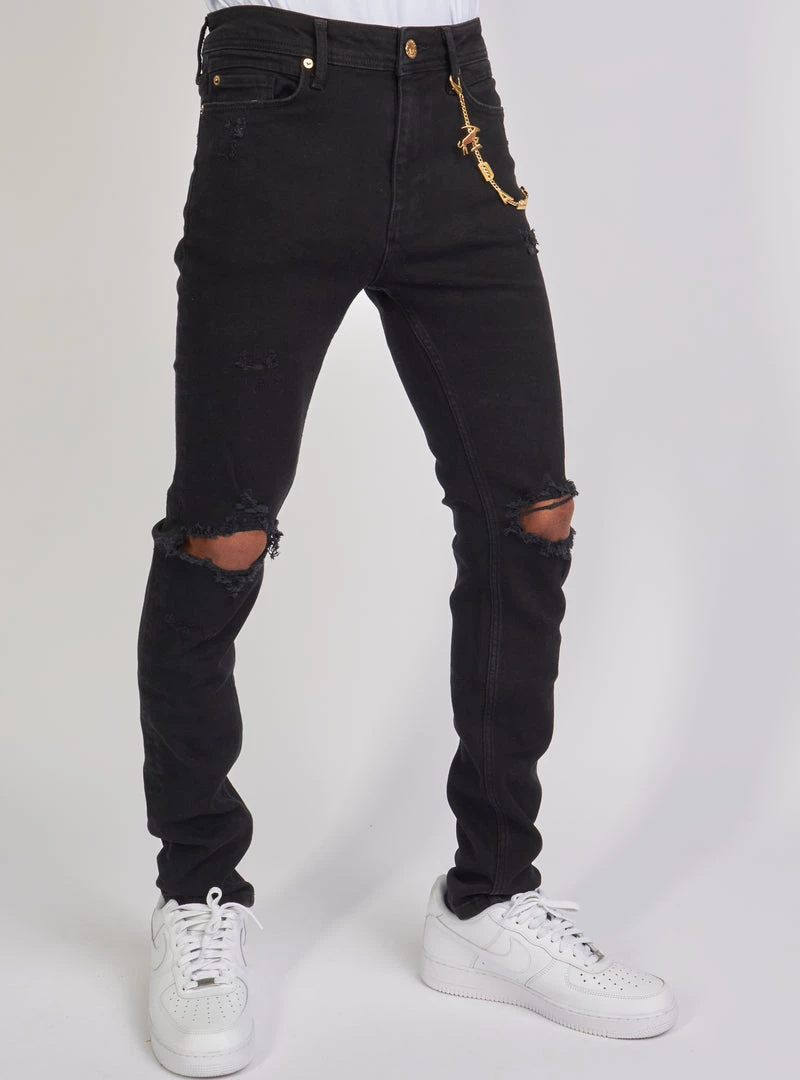 Dabbous Jeans - Chain - Black - 8721005 Shop All 3 Dabbous Jeans - Chain - Black - 8721005 Shop All