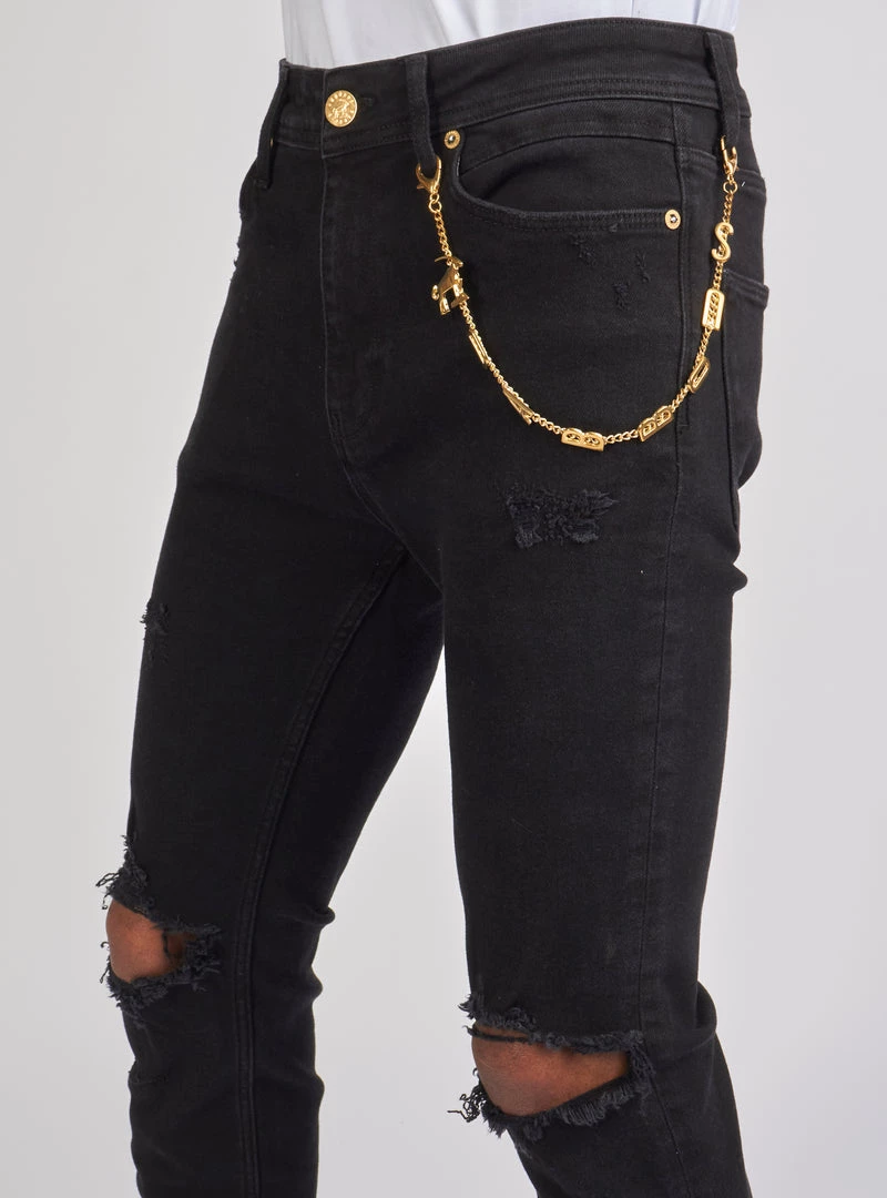 Dabbous Jeans - Chain - Black - 8721005 Shop All 5 Dabbous Jeans - Chain - Black - 8721005 Shop All