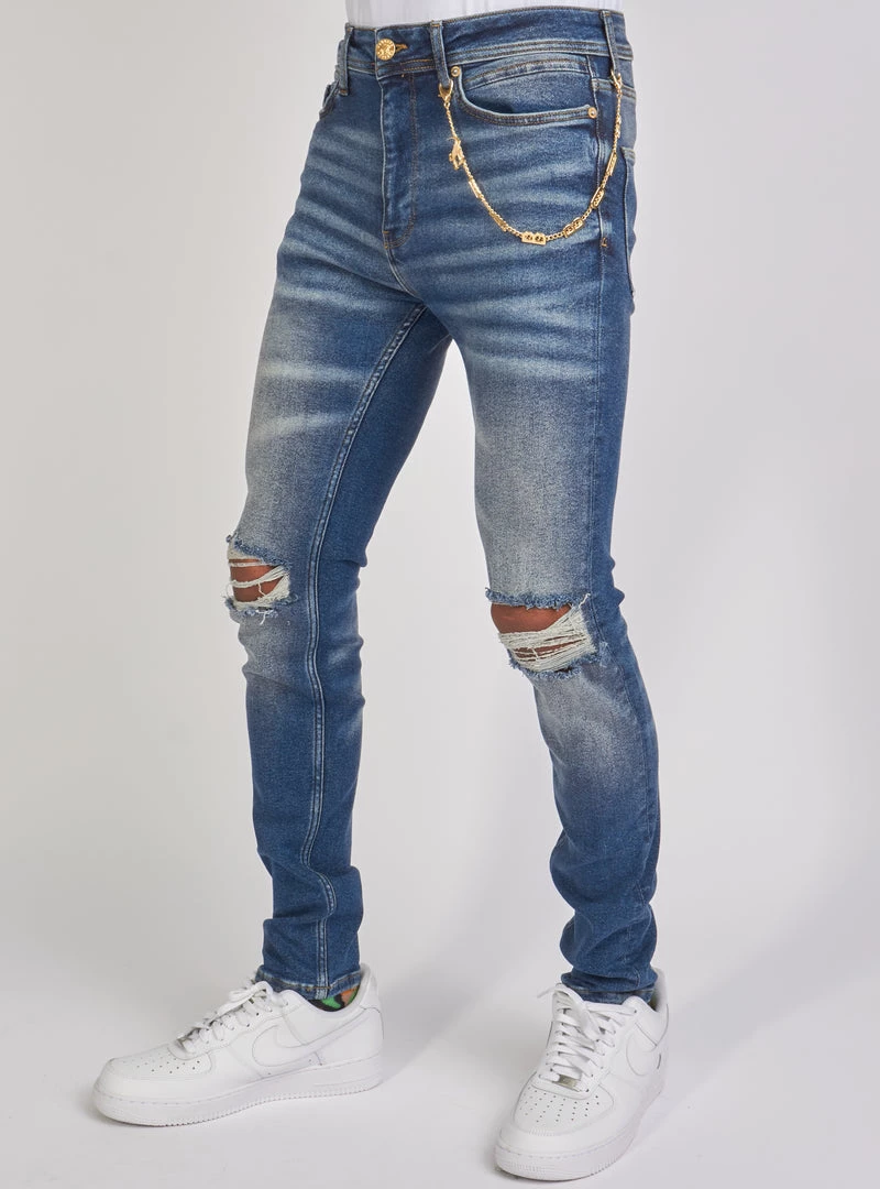 Shop All Dabbous Jeans - Chain - Dark Blue - 8721001 2 Shop All Dabbous Jeans - Chain - Dark Blue - 8721001