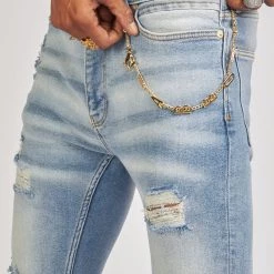 Dabbous Jeans - Chain - Light Blue - 8721002 Shop All