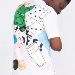 New Arrivals Politics T-Shirt - Holman - White Multi - 107