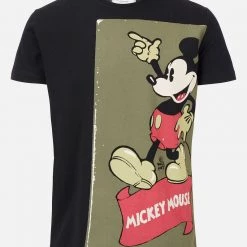 Iceberg T-Shirt - Mickey Mouse - Black And Khaki Green Shop All
