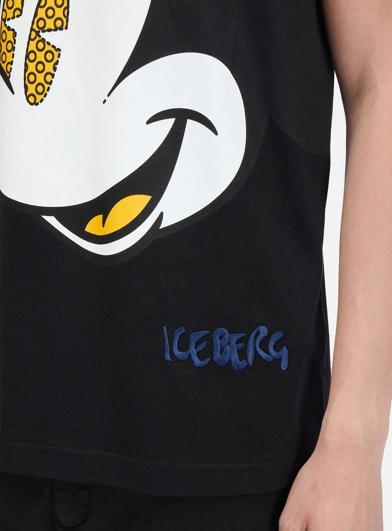 Iceberg T-Shirt - Large Mickey Mouse Graphic - Black 2 Iceberg T-Shirt - Large Mickey Mouse Graphic - Black