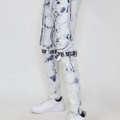 LOCKED & LOADED LNL Jeans - Straps - Acid Wash And Navy - LLCDP0925565 Shop All 6 LOCKED & LOADED LNL Jeans - Straps - Acid Wash And Navy - LLCDP0925565 Shop All