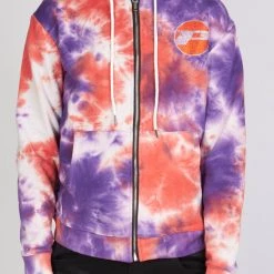 Shop All Politics Hoodie - Mikan Tie Dye Zip Up - Purple And Multi - MIKAN351