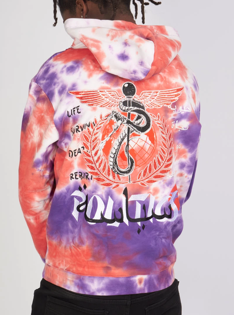 Shop All Politics Hoodie - Mikan Tie Dye Zip Up - Purple And Multi - MIKAN351 4 Shop All Politics Hoodie - Mikan Tie Dye Zip Up - Purple And Multi - MIKAN351