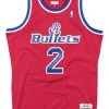 Mitchell & Ness Jersey - Washington Bullets Road Chris Webber 2 - Red And Royal - SMJYGS18220